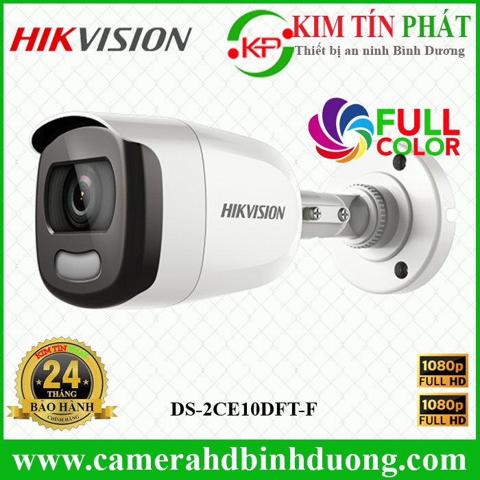Camera HDTVI Color 2MP HIKVISION DS-2CE10DFT-F