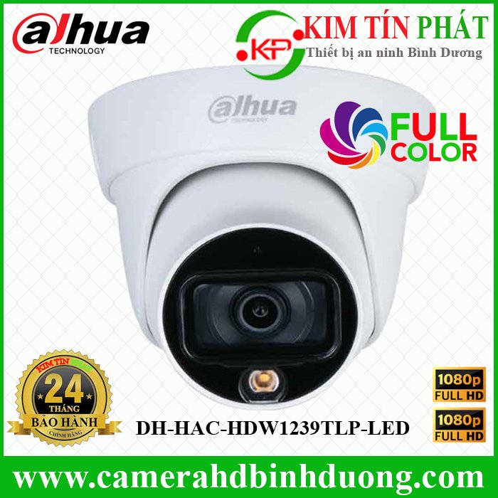 Camera HDCVI 2MP Full Color DAHUA DH-HAC-HDW1239TLP-LED