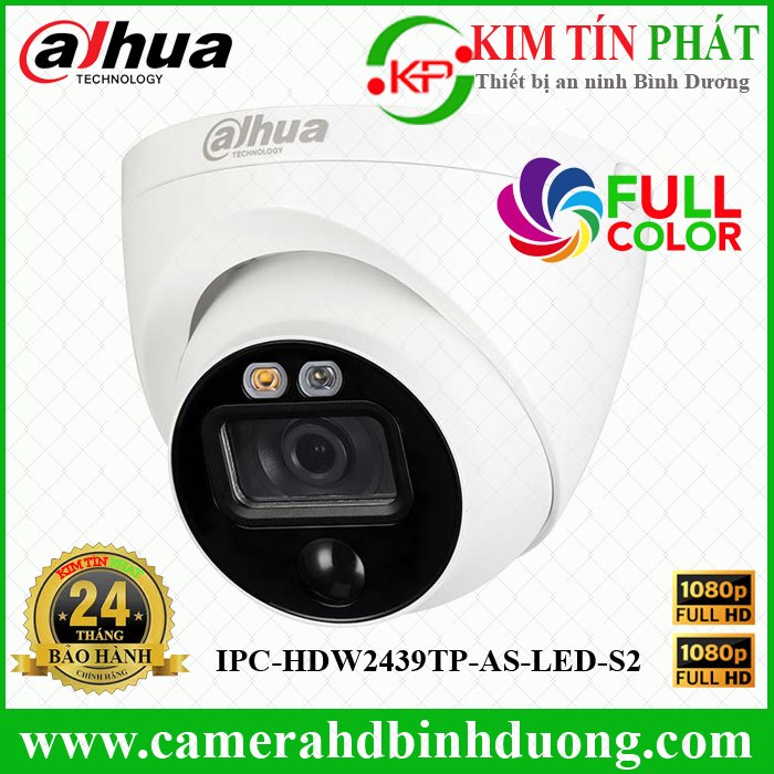 Camera IP Full-Color Dome 4MP DAHUA DH-IPC-HDW2439TP-AS-LED-S2